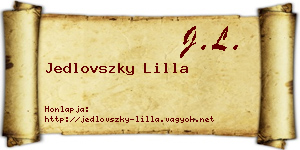 Jedlovszky Lilla névjegykártya