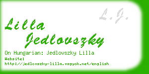 lilla jedlovszky business card